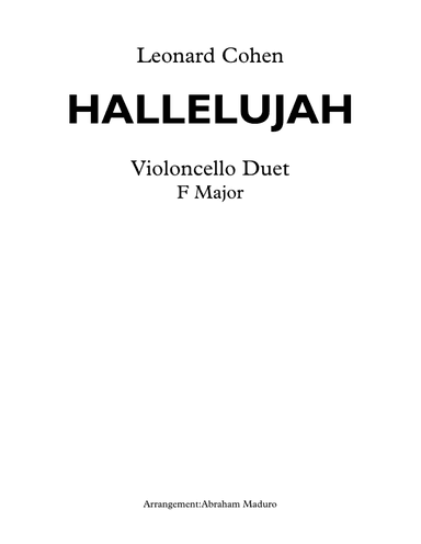Hallelujah (arr. Abraham Maduro)