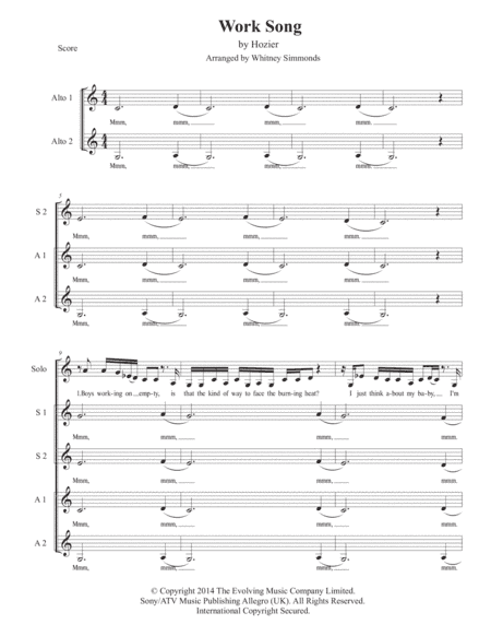Work Song (arr. Whitney Simmonds)