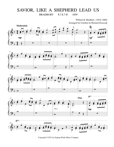 Savior, Like a Shepherd Lead Us (BRADBURY) (arr. Richard Giszczak)