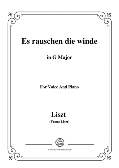 Liszt-Es rauschen die winde in G Major,for Voice and Piano (arr. MSM)