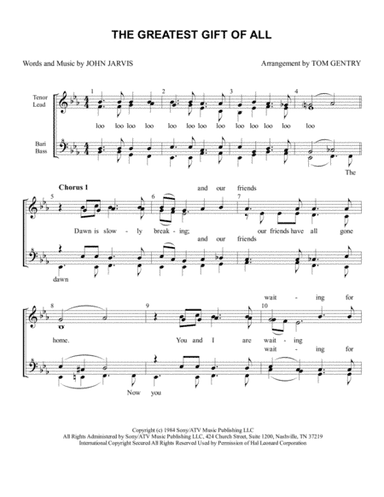 The Greatest Gift Of All (arr. Tom Gentry)
