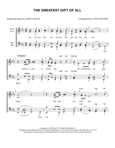 The Greatest Gift Of All (arr. Tom Gentry)