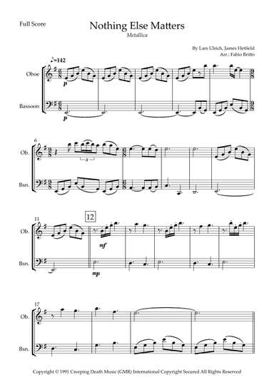 Nothing Else Matters (arr. Fabio Britto)