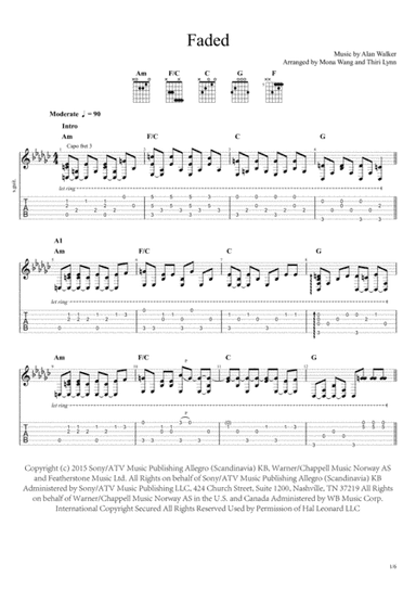 Faded (arr. Mona Wang, Thiri Lynn)
