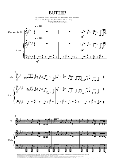 Butter (arr. Matthew pyeon)