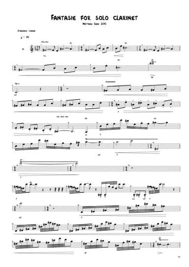 Fantasie for Clarinet