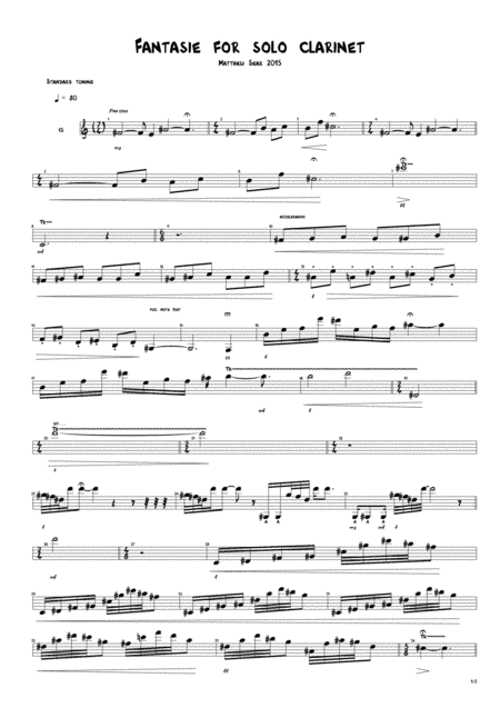 Fantasie for Clarinet