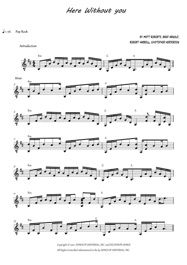 Here Without You (arr. Cleber Correia)