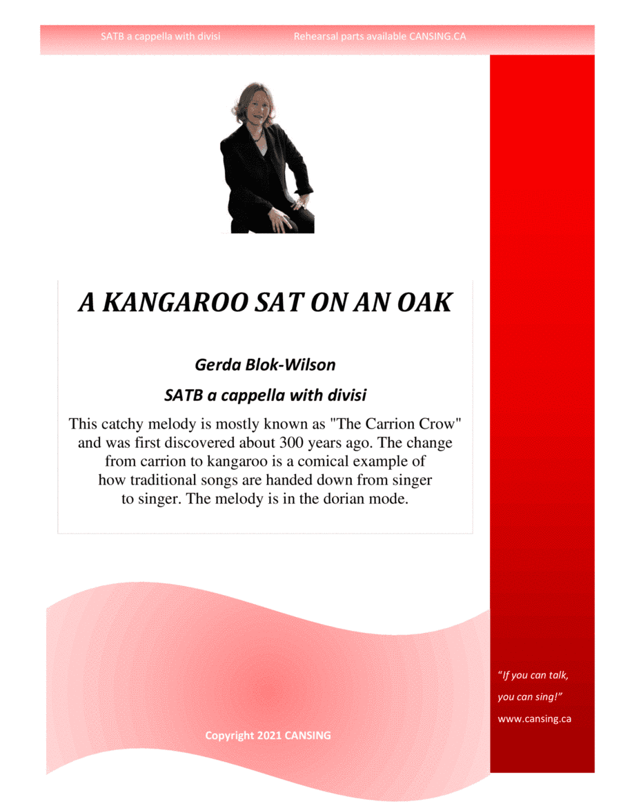 A Kangaroo Sat on an Oak (arr. Gerda Blok-Wilson)