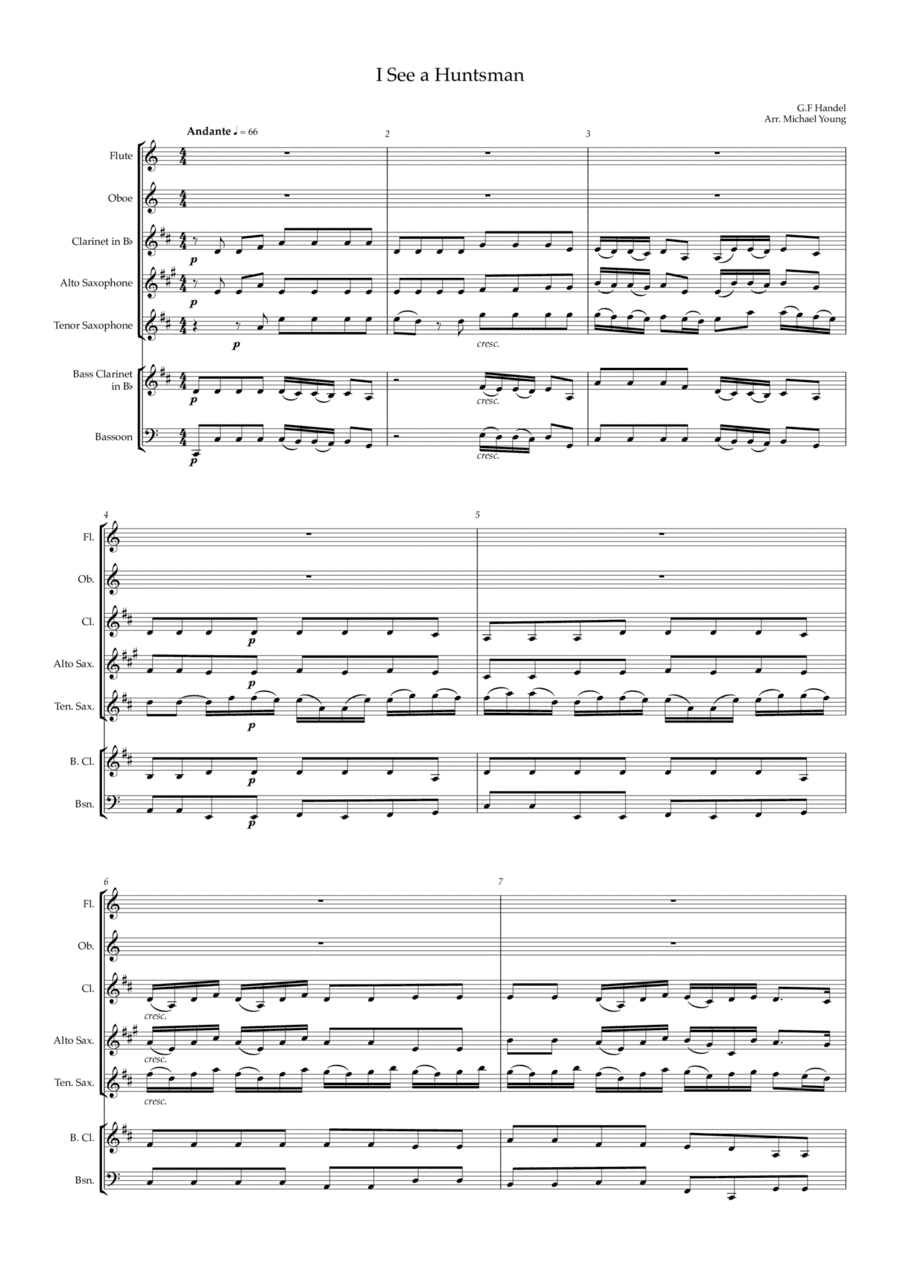 I See a Huntsman (Handel) (arr. Michael Young)