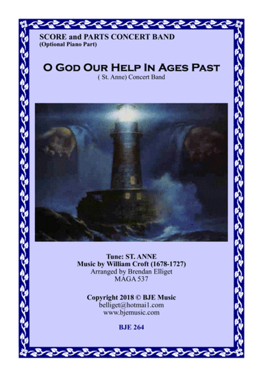 O God Our Help In Ages Part - Concert Band with Optional Strings Score and Parts PDF (arr. Brendan Elliget)