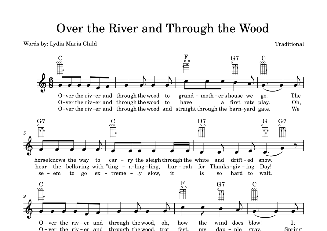 Over the River and Through the Wood (arr. John Meola Lindhorst)