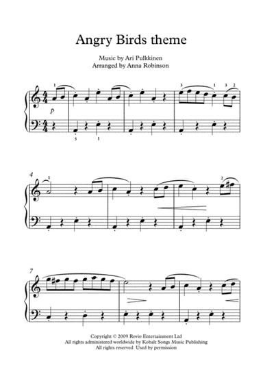 Angry Birds Theme (arr. Anna Robinson)