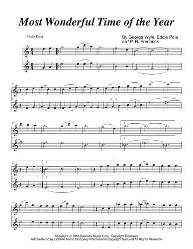 The Most Wonderful Time Of The Year (arr. P. R. Frederick)