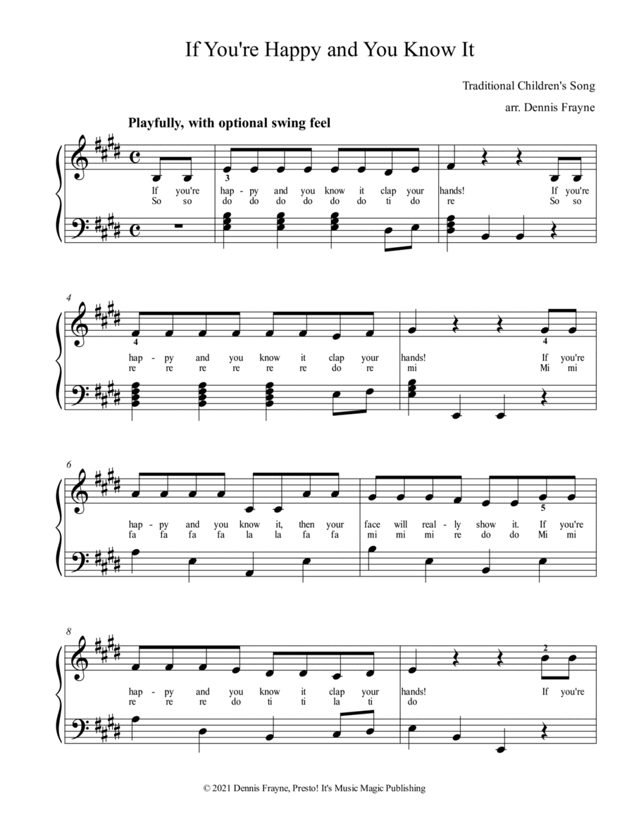 If You're Happy and You Know It (arr. Dennis Frayne)