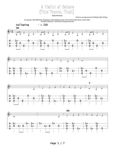 A Fistful Of Dollars (arr. Ben D'Ooge)