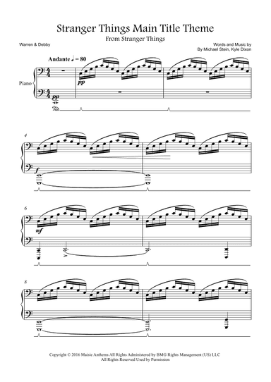 Stranger Things Main Title Theme (arr. Warren & Debby)