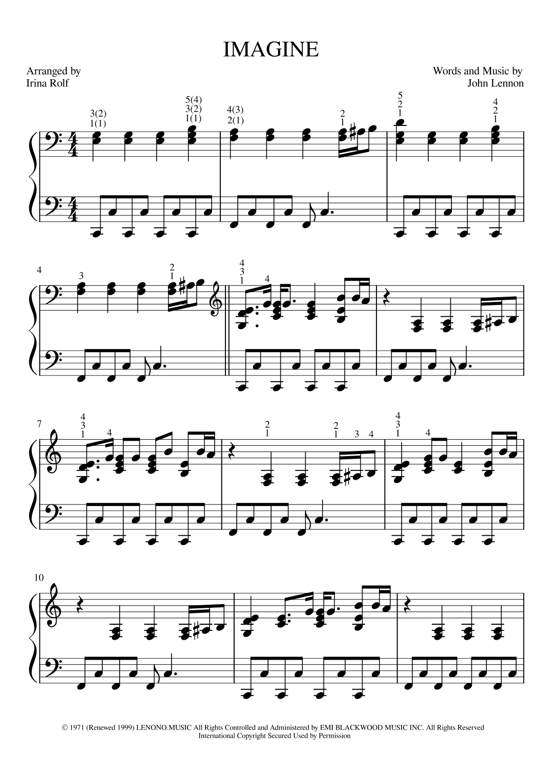 Imagine (arr. Irina Rolf)
