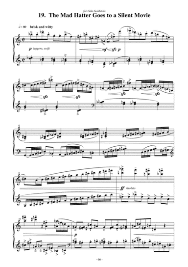 "The Mad Hatter Goes to a Silent Movie" - for Solo Piano [from the piano cycle "The Old Photo Box"]