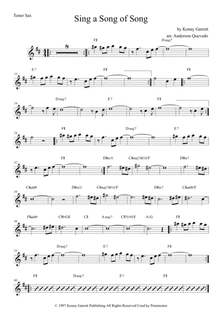 Sing A Song Of Song (arr. Anderson Quevedo)