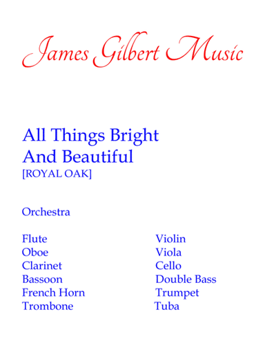 All Things Bright And Beautiful (arr. James Gilbert)