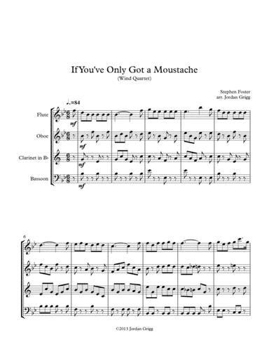 If You've Only Got a Moustache (Wind Quartet) (arr. Jordan Grigg)