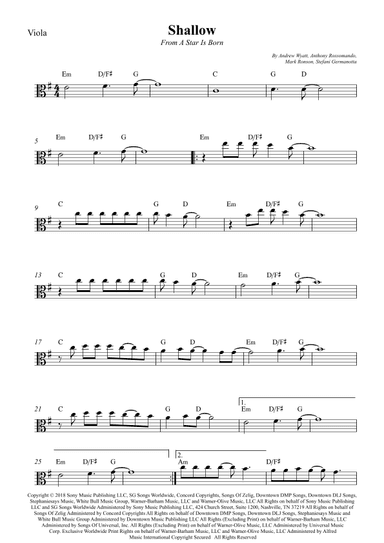 Shallow (arr. Wesley S. SIlva)