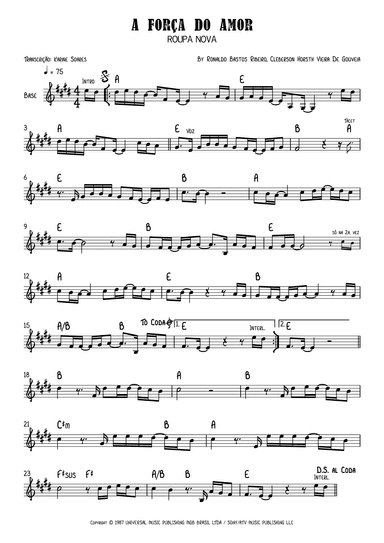 A Forca Do Amor (arr. Karine Soares)