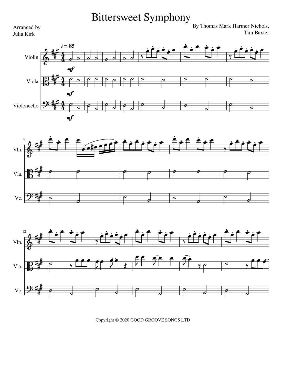Bittersweet Symphony (arr. Julia Kirk)