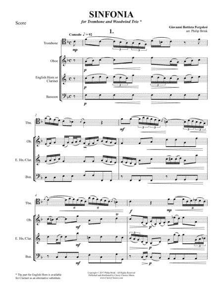 Sinfonia for Trombone and Woodwind Trio