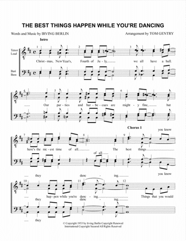 The Best Things Happen While You're Dancing (arr. Tom Gentry)