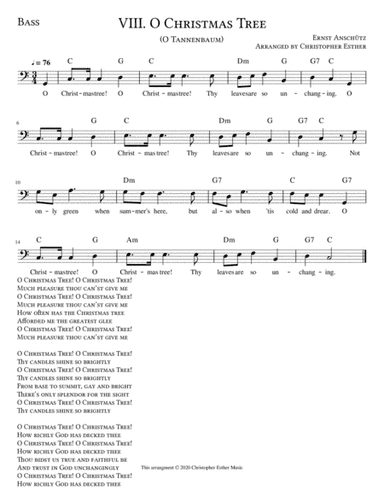 O Christmas Tree for Bass Voice (arr. Christopher Esther)