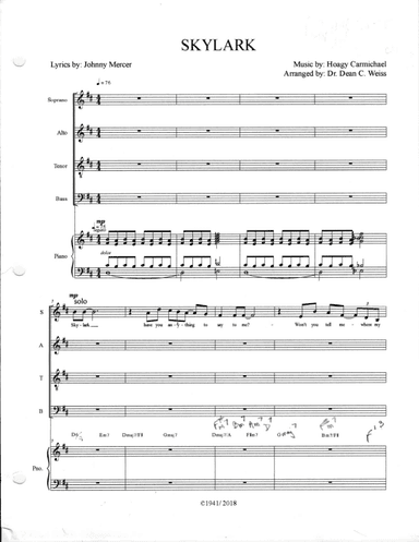 Skylark (arr. DCW Productions)