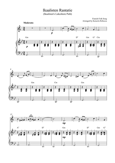 Ikaalisten Rantatie (Ikaalinen's Lakeshore Path) (arr. Kaiserin Rebecca)
