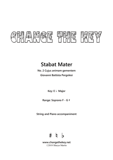 Stabat Mater No.2 Cujus animam gemenitem Eb Major (arr. Change the Key)