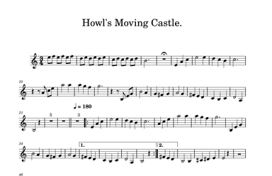 Howl's Moving Castle (arr. Ricardo Hernández)