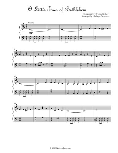 O Little Town of Bethlehem (Piano) (arr. Kathryn Carpenter)