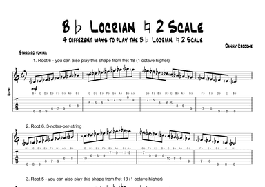 Bb Locrian Natural 2 Scale (4 Ways to Play)