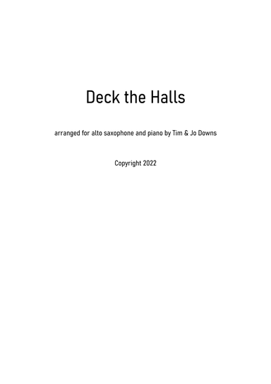 Deck The Hall (swing & Latin) (arr. Tim Downs)