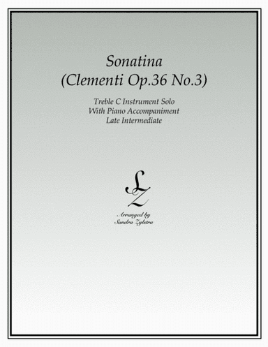 Sonatina-Clementi (Op. 36, No. 3) (treble C instrument solo) (arr. Sandra Zylstra)