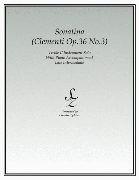 Sonatina-Clementi (Op. 36, No. 3) (treble C instrument solo) (arr. Sandra Zylstra)