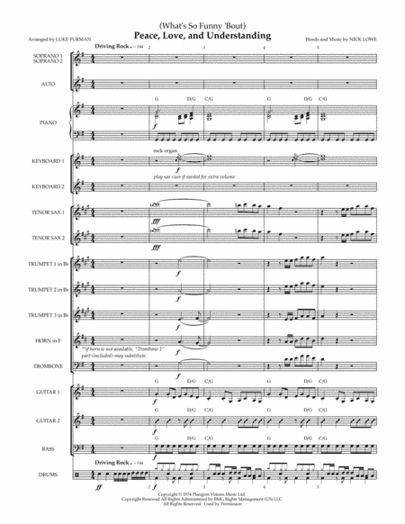 (what's So Funny 'bout) Peace, Love And Understanding (arr. Luke Furman)