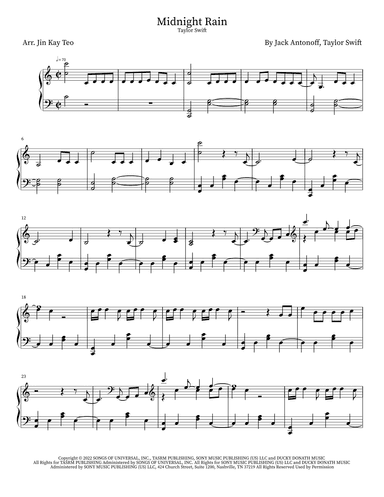 Midnight Rain (arr. Jin Kay Teo)