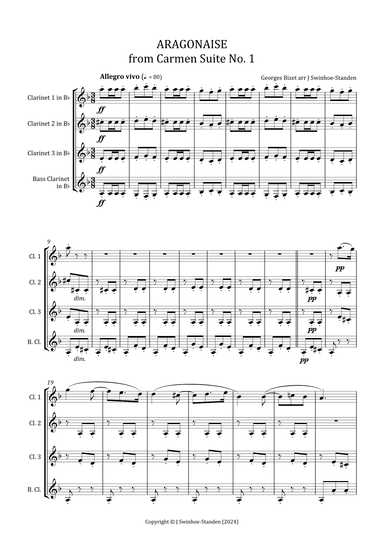 Aragonaise from Carmen Suite No. 1 (arr. J Swinhoe-Standen)