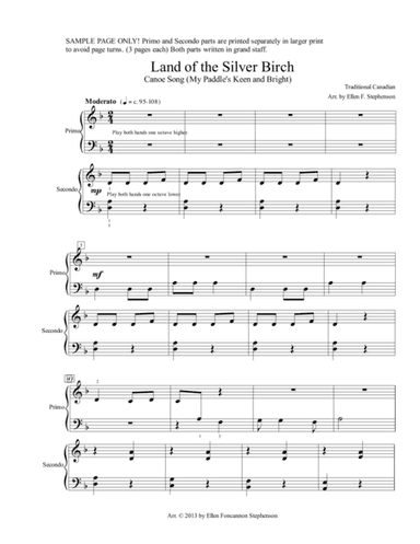 Land of the Silver Birch (1P.4H) (arr. Ellen Foncannon Stephenson)