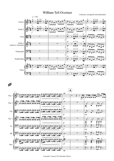 William Tell Overture for String Orchestra (arr. D.Burndrett)