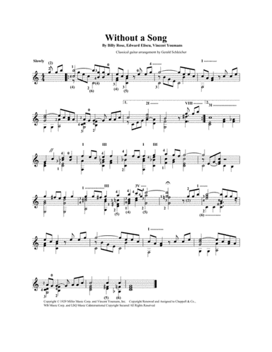Without A Song (arr. Gerald Schleicher)