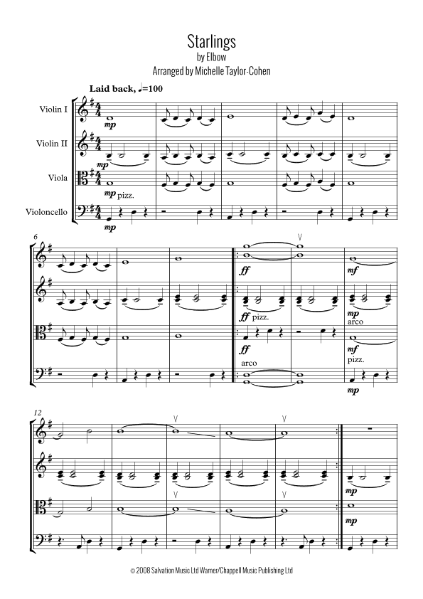 Starlings (arr. Michelle Taylor-Cohen)