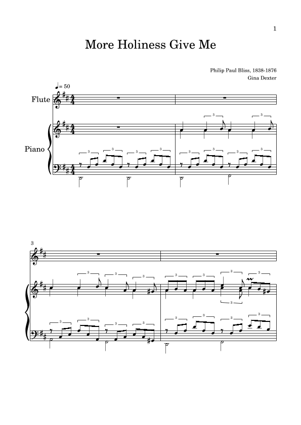 BEST VERSION More Holiness Give Me (arr. Gina Dexter)