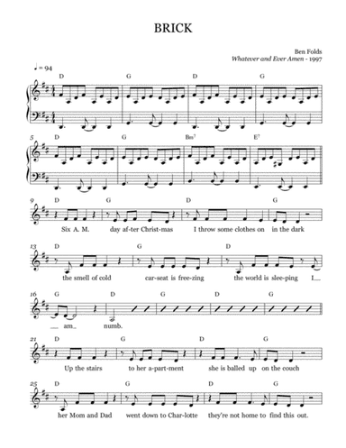 Brick (arr. Brock Chart)